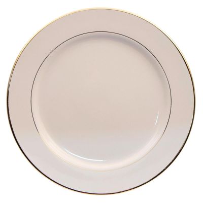 Image two of Ivory with Gold Band Place Plate 12"